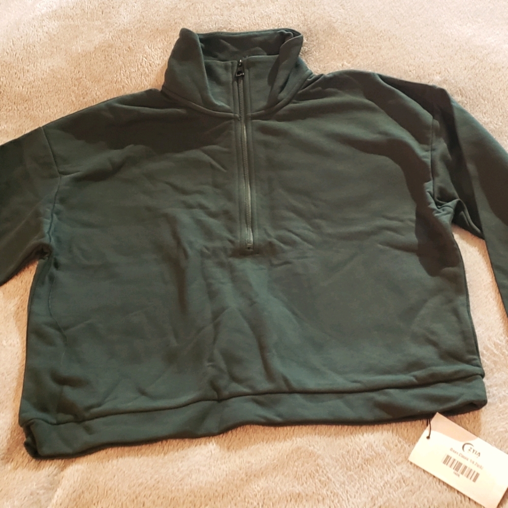 Green Classic 1/4 length  Zip up